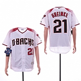 Diamondbacks 21 Zack Greinke White Flexbase Jersey Sguo,baseball caps,new era cap wholesale,wholesale hats